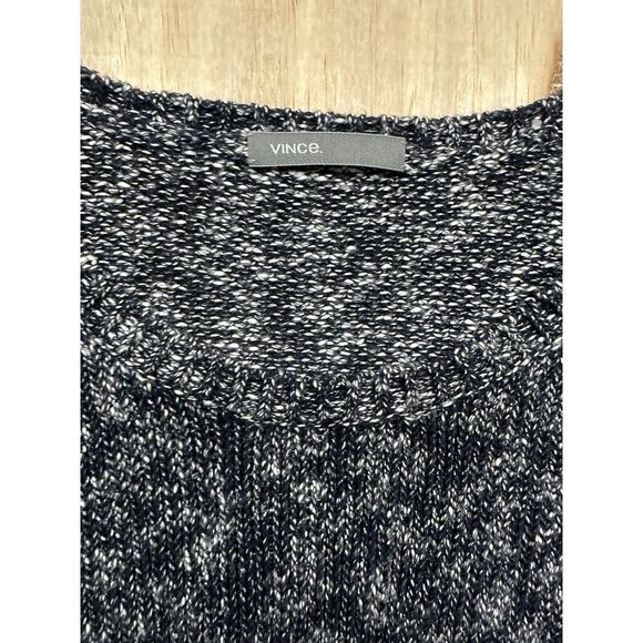Vince Sweater Black Gray Knit Size M/L Crew Neck - Picture 2 of 6